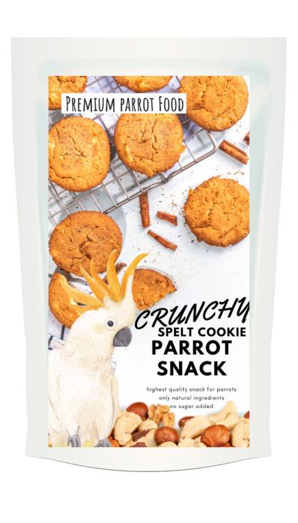 Crunchy Spelt Cookie – Máslové špaldové sušenky – 50 g – Pamlsek pro všechny papoušky od ParrotPlanet.cz
