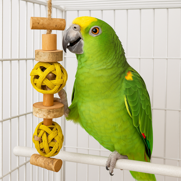 Lesní hádanka – přírodní hračka pro papoušky od ParrotPlanet.cz