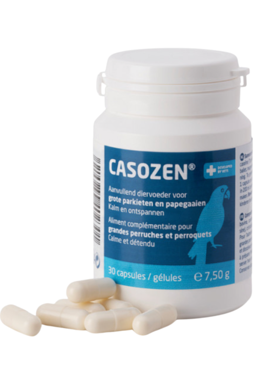 Casozen – Přírodní antistresový a protiškubací přípravek pro papoušky – 30 kapslí  od parrotPlanet.cz
