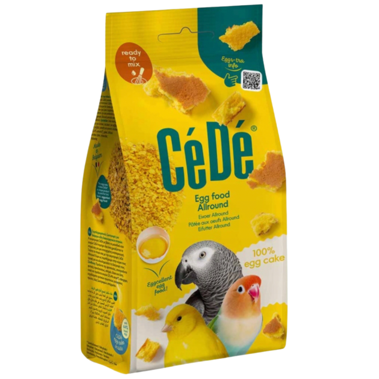 CEDE Allround EGG CAKE Biszkopt 120 g – Vaječná směs ve formě drobenky pro papoušky a další ptáky od ParrotPlanet.cz