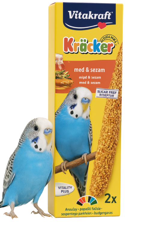 Vitakraft Kracker Funny Fitness Klasy s medem a sezamem 2 ks pro andulky od Parrotplanet.cz
