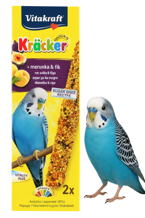 Vitakraft Kräcker Original Morela &amp; Figa 2 szt. (60 g) – Klasy s meruňkou a fíkem pro andulky od ParrotPlanet.cz