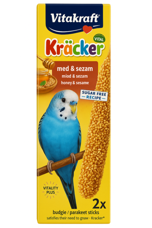 Vitakraft Kracker Funny Fitness Klasy s medem a sezamem 2 ks pro andulky od Parrotplanet.cz