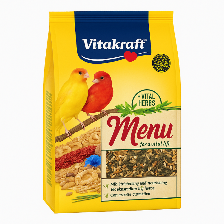 Vitakraft Menu Kanár 1 kg – plnohodnotné krmivo pro kanáry s vitaminy a medem od ParrotPlanet.cz