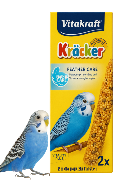 Vitakraft Premium Kracker Funny Fitness – vitaminové klasy pro andulky na období svlékání peří 2 ks (60 g) od Parrotplanet.cz