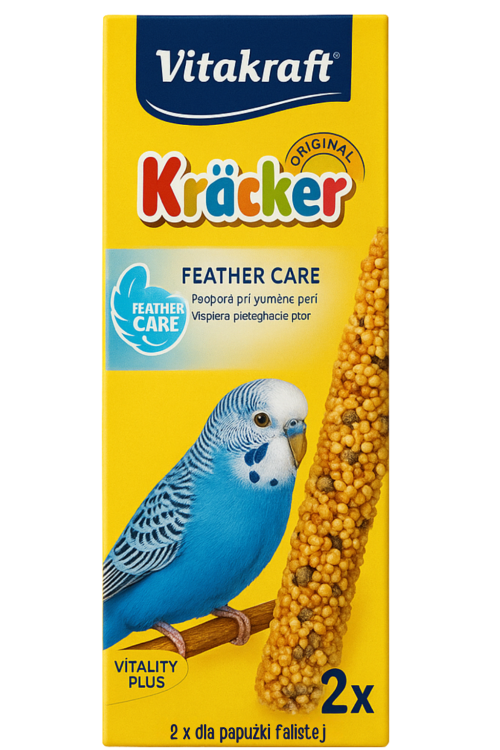 Vitakraft Premium Kracker Funny Fitness – vitaminové klasy pro andulky na období svlékání peří 2 ks (60 g) od Parrotplanet.cz