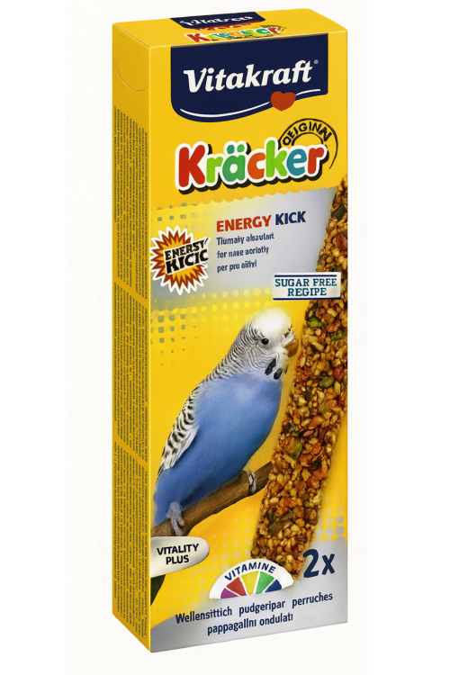 VITAKRAFT KRÄCKER ENERGY pro andulky – 2 ks | Přírodní energie, semena, med, vejce od parrotplanet.cz