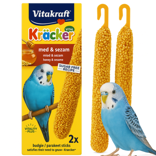 Vitakraft Kracker Funny Fitness Klasy s medem a sezamem 2 ks pro andulky od Parrotplanet.cz