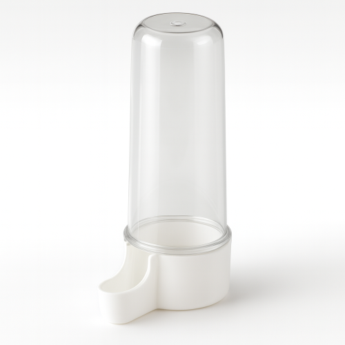 2GR | Dlouhá napáječka Lujo  | Napáječka pro ptáky | Miska na vodu pro papoušky a jiné ptáky 105 ml  bílá od ParrotPlanet.cz