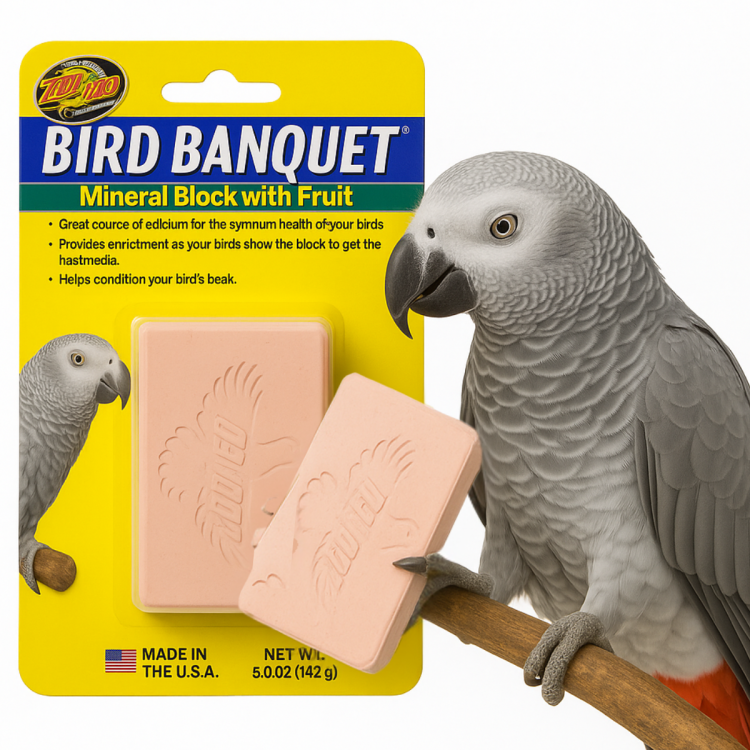 Zoo Med | Exotic Fruit Formula Bird Banquet XL | vápníkový blok s exotickým ovocem pro papoušky 142 g od ParrotPlanet.cz