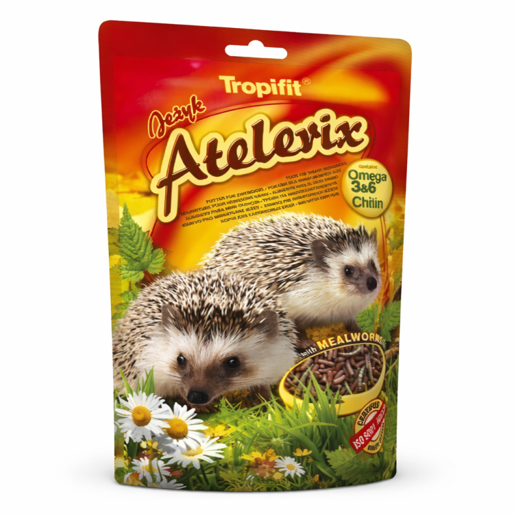 Tropifit Atelerix 300 g – krmivo pro ježky bělobřiché (africké) a zakrslé ježky s kuřecím masem a moučnými červy od ParrotPlanet.cz