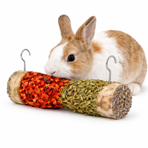 Bylinkovo-zeleninová přesýpací hodina se směsí obilovin – pro všechny hlodavce, včetně králíků, morčat, myší, křečků, potkanů a pískomilů od ParrotPlanet.cz