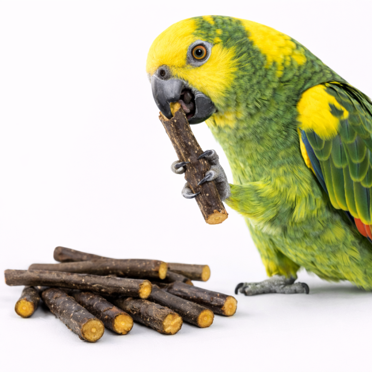 Větvičky mladého jabloně – zdravá svačina pro všechny papoušky – 200 g od ParrotPlanet.cz