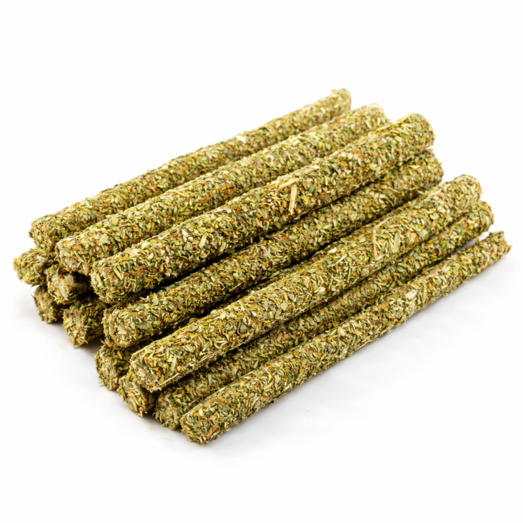 Lísčkové větvičky – s jetelí a jahodou – chutná pochoutka pro všechny hlodavce 60 g  od ParrotPlanet.cz