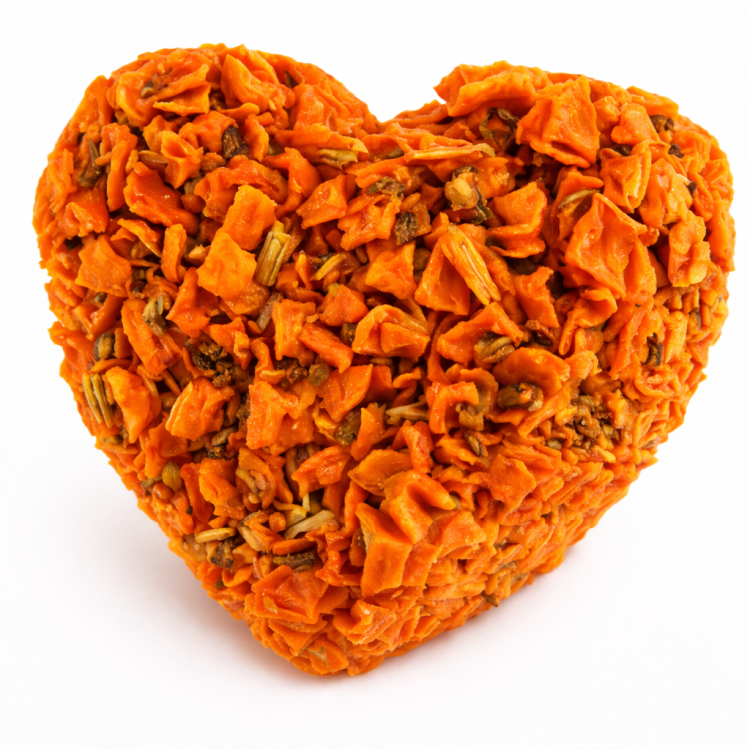 Mrkvové srdíčko pro hlodavce – přírodní pochoutka plná zdraví od ParrotPlanet.cz