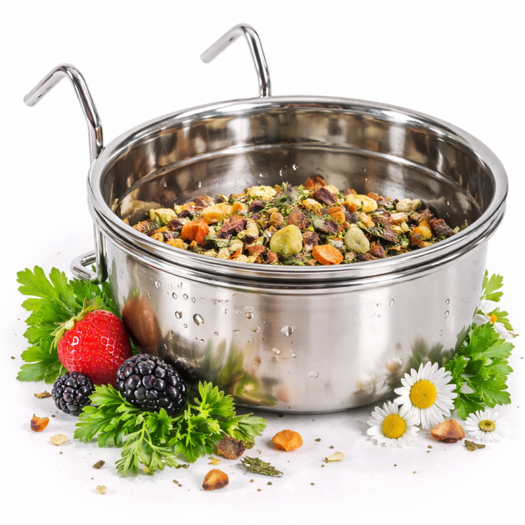 ZOLUX závěsná miska pro papoušky 0,28 l 9 cm – na krmivo nebo vodu od ParrotPlanet.cz