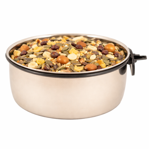 Miseczka metalowa ze stali nierdzewnej L przykręcana 900 ml od ParrotPlanet.pl