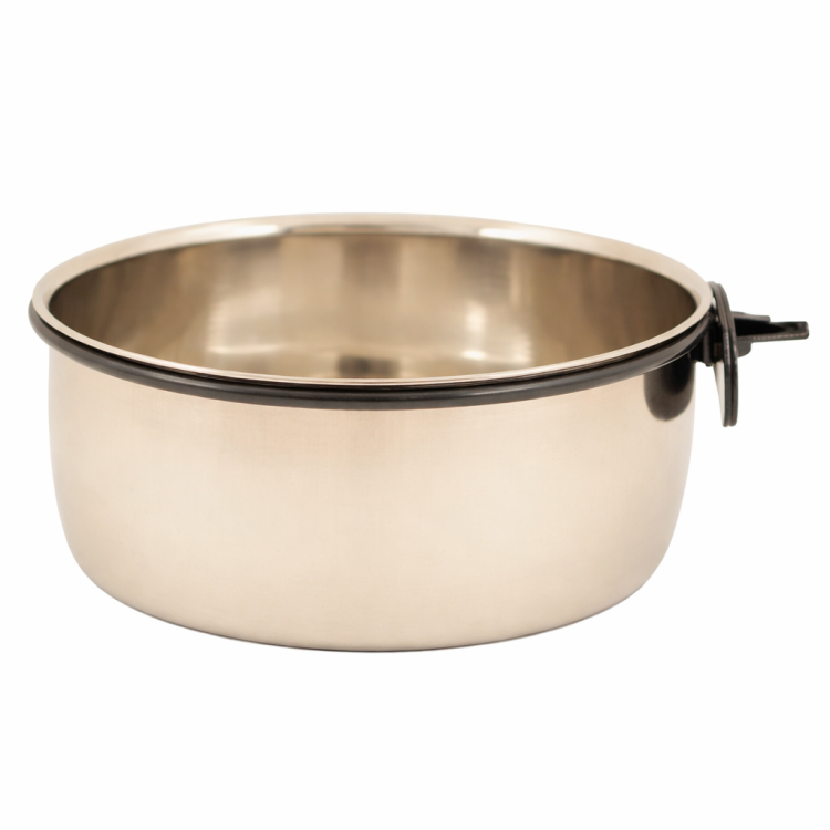 Miseczka metalowa ze stali nierdzewnej L przykręcana 900 ml od ParrotPlanet.pl