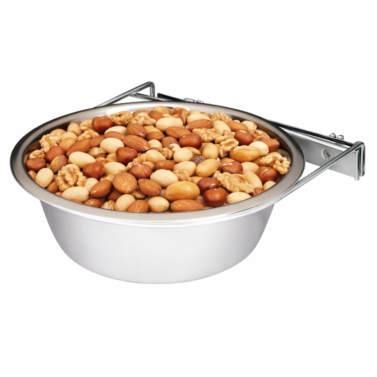 Kovová miska CLASSIC XL – pro papoušky, velká – 1,8 litru.cz