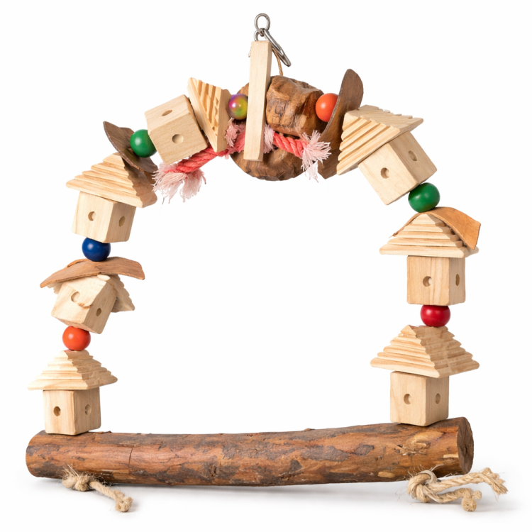 Krásná houpačka  – hračka pro malé papoušky od ParrotPlanet.cz