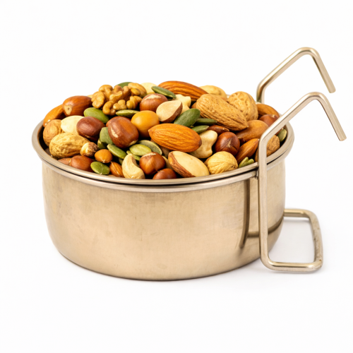 Miseczka metalowa ze stali nierdzewnej S wieszana - 300ml od ParrotPlanet.pl