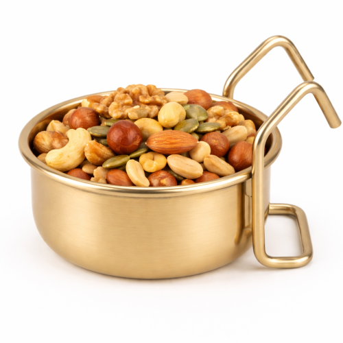 Miseczka metalowa ze stali nierdzewnej XS wieszana - 150ml  od ParrotPlanet.pl