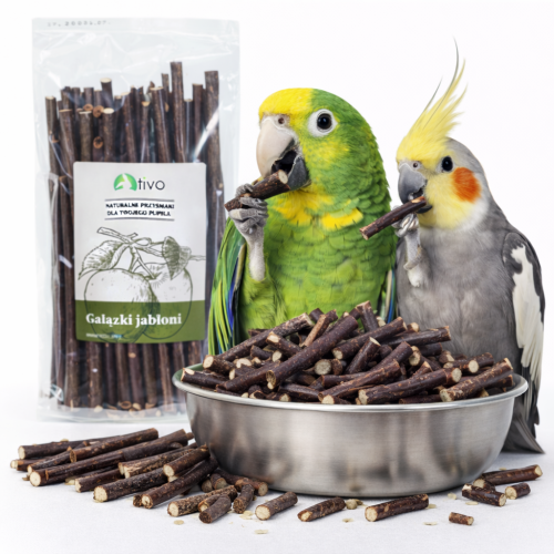 TIVO – jabloňové větvičky pro všechny papoušky 100 g od ParrotPlanet.cz