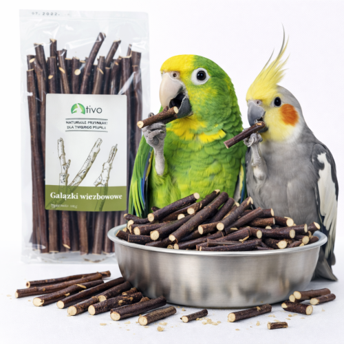 Gałązki wierzbowe dla papug – naturalny gryzak i element foragingu | 100 g od ParrotPlanet.pl