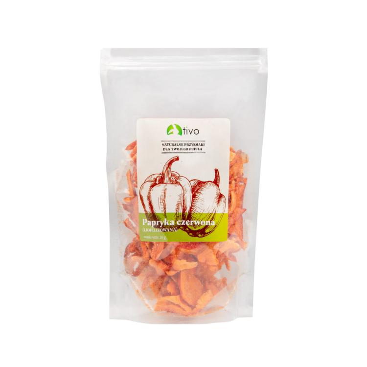 Lyofilizovaná červená paprika pro hlodavce – přírodní zeleninový pamlsek | 20 g  od ParrotPlanet.cz