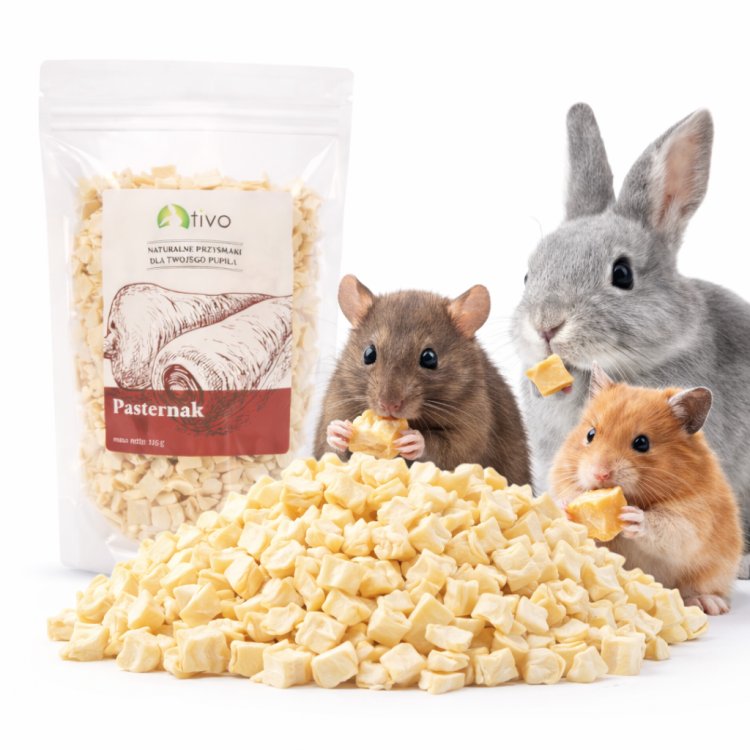 Křupavý pastinák pro hlodavce – přírodní zeleninový doplněk | 125 g  od ParrotPlanet.cz