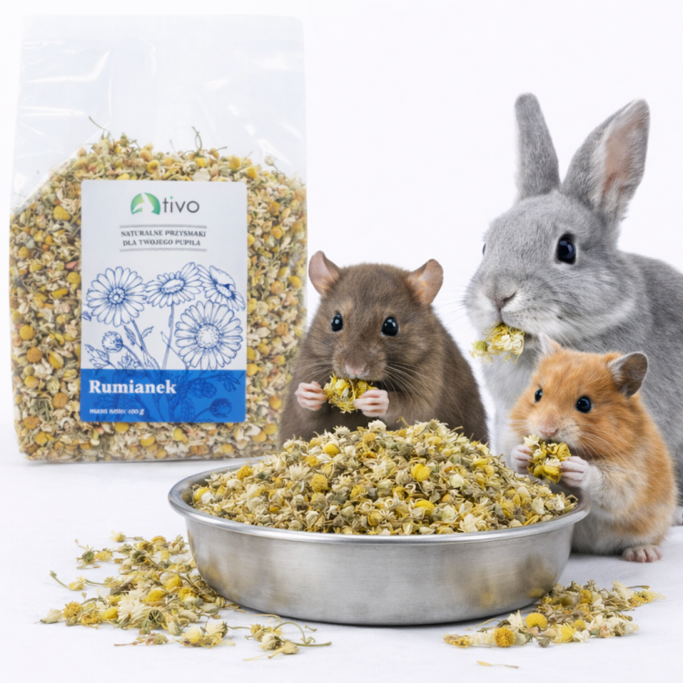 TIVO Květy heřmánku pro hlodavce – přírodní květinový doplněk | 100 g od ParrotPlanet.cz