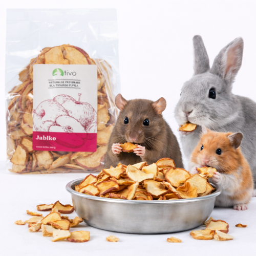 Křupavé jablko pro hlodavce – přírodní ovocný pamlsek | 100 g  od ParrotPlanet.cz