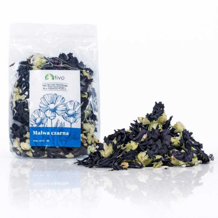 Listy černé malvy – černá malva pro všechny papoušky 45 g  od ParrotPlanet.cz