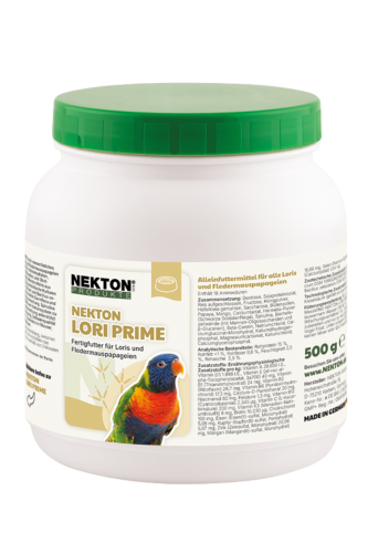 NEKTON-Lori PRIME 500 g – kompletní nektarové krmivo pro lori a loríky ( probiotika, ovoce, hmyzí bílkovina ) od ParrotPlanet.cz