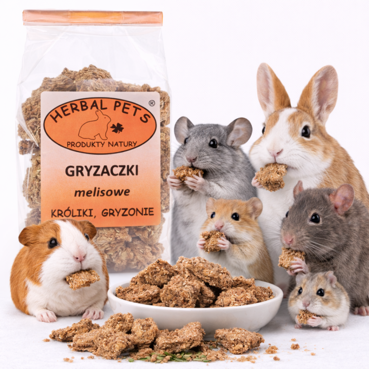 Melisové kousátka pro králíky a hlodavce – přírodní podpora zdraví vašeho mazlíčka 140 g od ParrotPlanet.cz