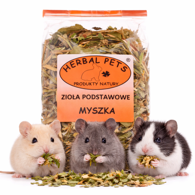 Základní bylinky pro myši – přírodní podpora zdraví a energie 100 g od ParrotPlanet.cz