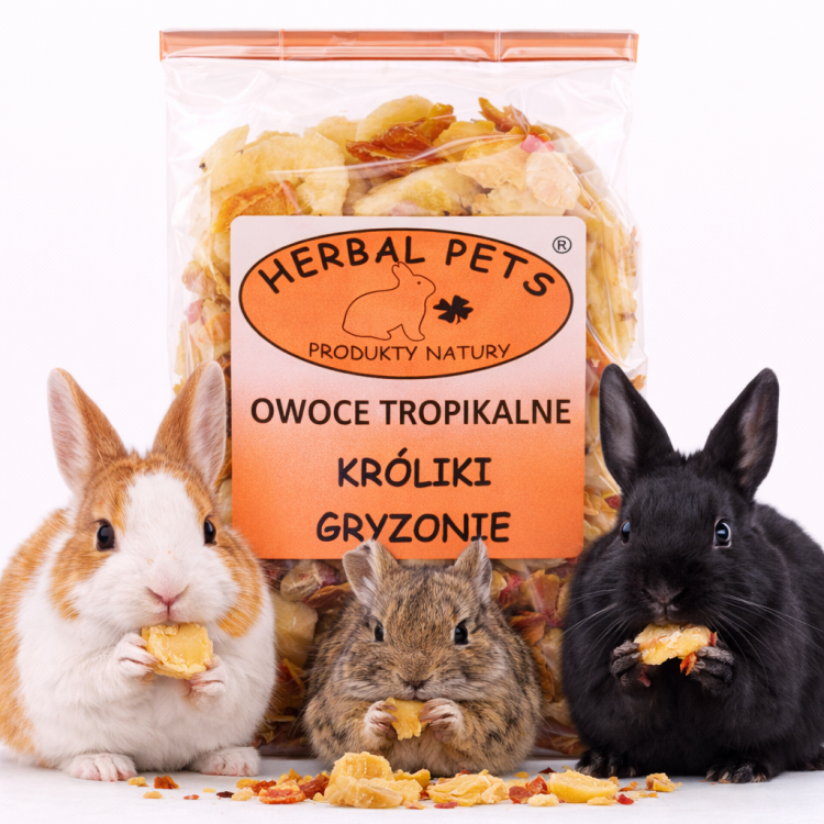Tropické ovoce – přírodní pamlsek pro králíky a hlodavce 75 g od ParrotPlanet.cz