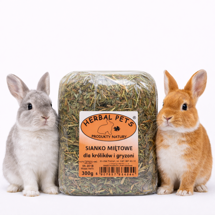 Mátové seno pro králíky a hlodavce – aromatická podpora zdraví vašeho mazlíčka 300 g od ParrotPlanet.cz