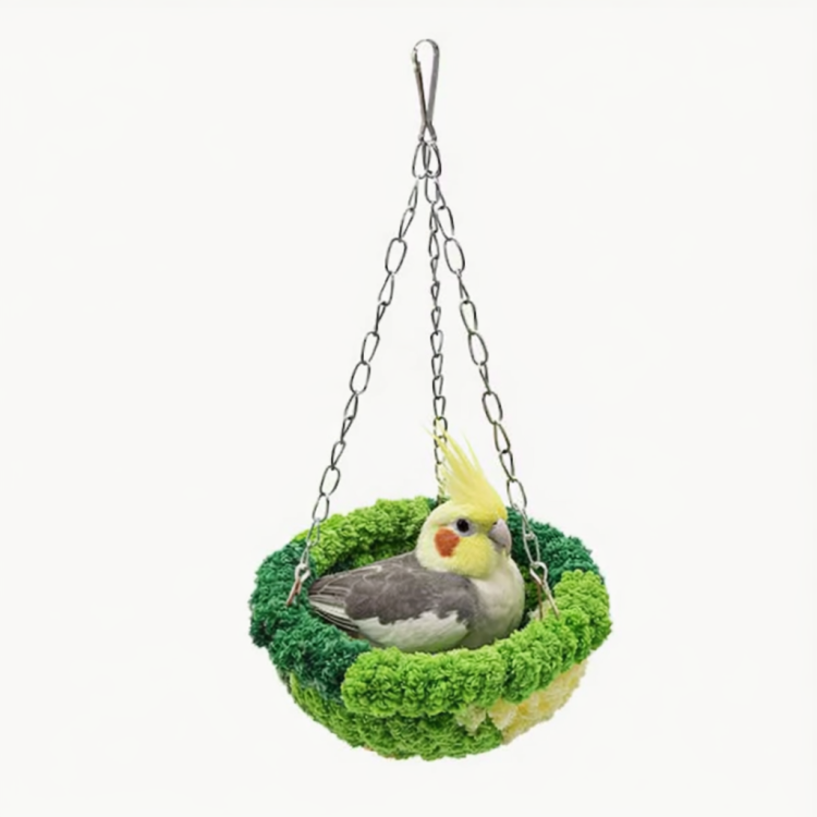 Papouščí skrýš – útulná jeskyně / hamaka pro malé a střední papoušky od ParrotPlanet.cz