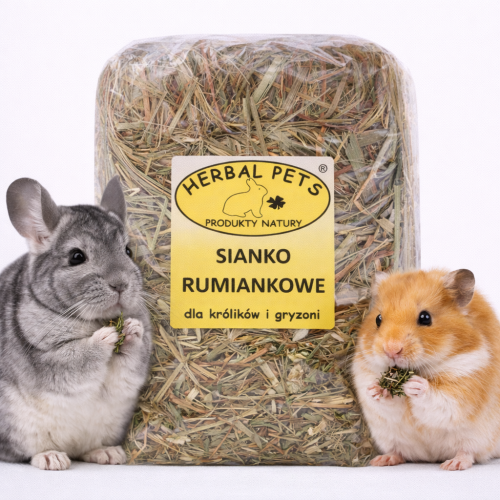 Heřmánkové seno pro králíky a hlodavce – přírodní podpora zdraví vašeho mazlíčka 300 g  od ParrotPlanet.cz