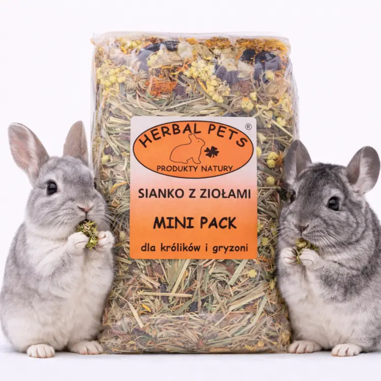 Seno s bylinkami Mini Pack pro králíky a hlodavce – přírodní louka ve vaší domácnosti 300 g od ParrotPlanet.cz