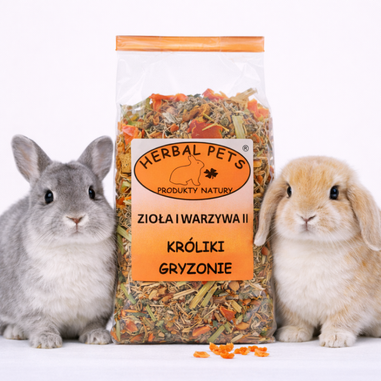 Vitalní směs bylinek a zeleniny pro králíky a hlodavce – podpora zdraví a trávení 50 g od ParrotPlanet.cz