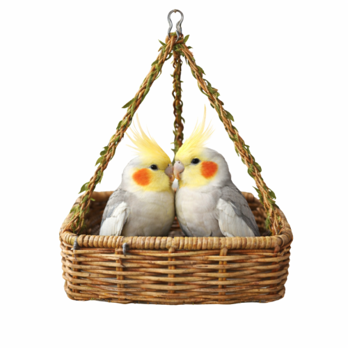 Papouščí zátoka – čtvercová závěsná odpočinková hamaka 15 × 15 × 4 cm od ParrotPlanet.cz