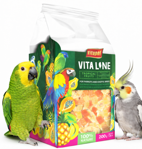 Vitapol VITALINE – Tropické ovoce pro všechny papoušky 200 g od ParrotPlanet.cz