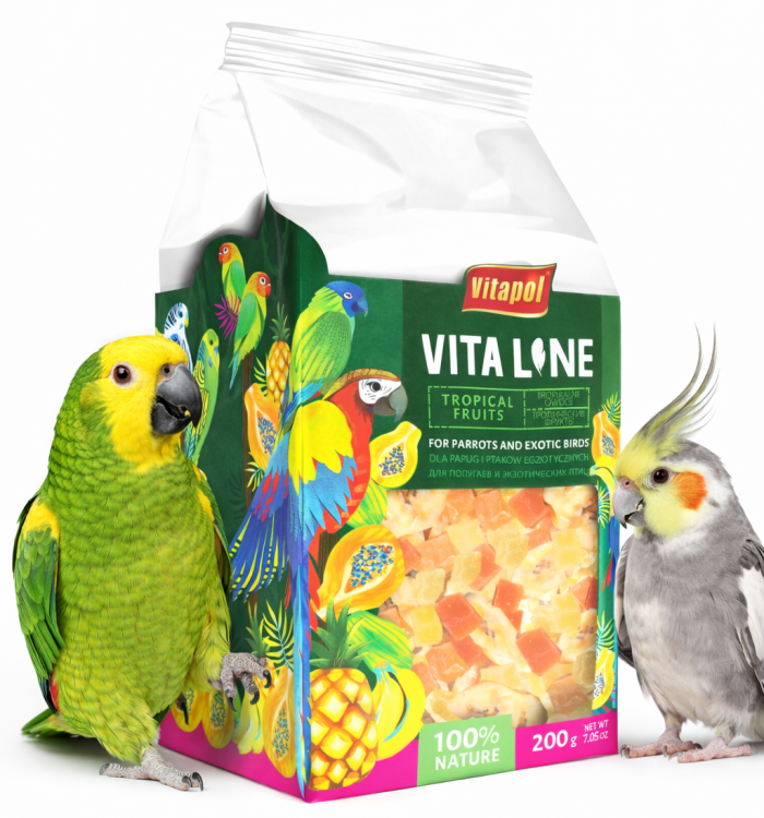 Vitapol VITALINE – Tropické ovoce pro všechny papoušky 200 g od ParrotPlanet.cz