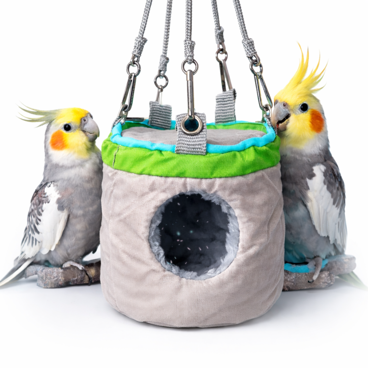 Připevnitelná chýše jeskyně - Stan pro nejmenší papoušky od ParrotPlanet.cz