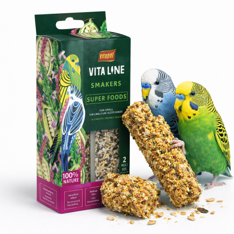 Vitapol | VITALINE Smakers Super Foods | Klasy pro malé a střední papoušky od ParrotPlanet.cz