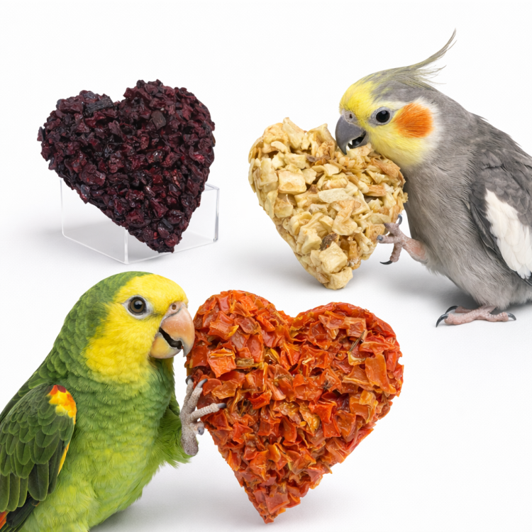 Zeleninová srdíčka – pamlsek pro všechny papoušky od ParrotPlanet.cz