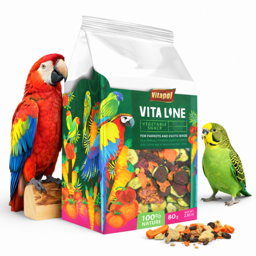 Vitapol VITALINE – Zeleninová pochoutka pro všechny papoušky 80 g od ParrotPlanet.cz