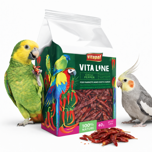 Vitapol VITALINE – Chilli paprika pro všechny papoušky 40 g od ParrotPlanet.cz